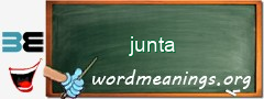 WordMeaning blackboard for junta